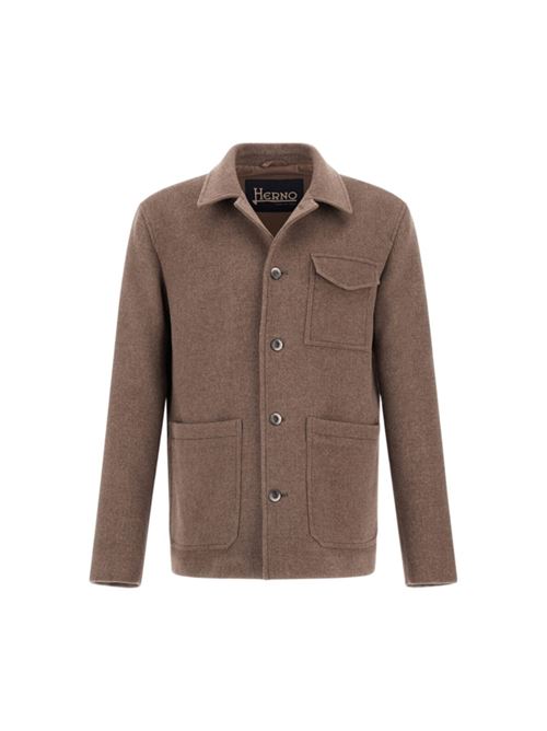 Giacca field da uomo in misto lana color visone HERNO | FI000138U33475R2700